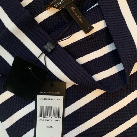 BCBGMAXAZRIA Striped Bandage Skirt - Picture 4 of 4